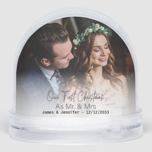 Our First Christmas As Mr & Mrs with Custom Photo (裏面)