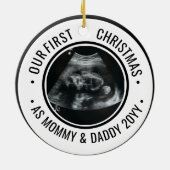 Our First Christmas as Parents Ultrasound セラミックオーナメント (裏面)