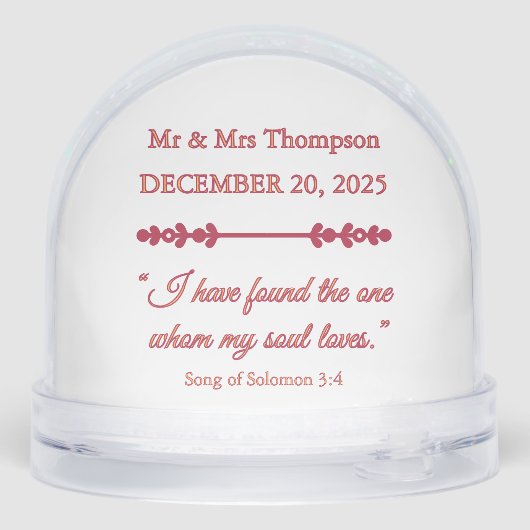 Our First Christmas Bible Verse Photo Snow Globe (裏面)