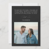 Our First Christmas Black Arch Modern 2 Photo シーズンカード (裏面)