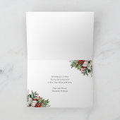 Our First Christmas Black Gold Newlywed Photo シーズンカード (内部)