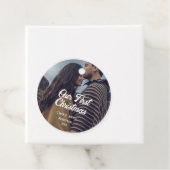 Our first Christmas couple photo name white gray フェイバータグ (インサイチュ)