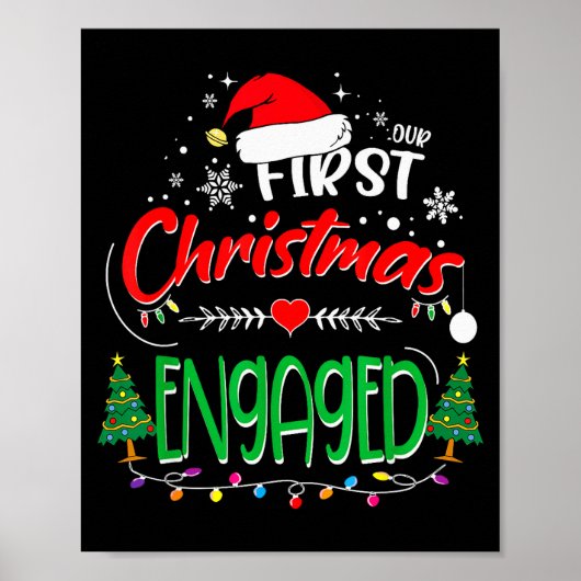 Our First Christmas Engaged 2021 1st Christmas  ポスター (正面)