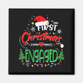 Our First Christmas Engaged 2021 1st Christmas  マグネット (正面)