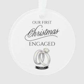 Our First Christmas Engaged 2025 オーナメント