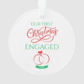 Our First Christmas Engaged 2025 オーナメント (裏面)