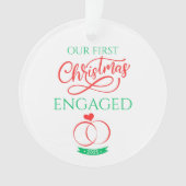Our First Christmas Engaged 2025 オーナメント (正面)