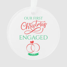 Our First Christmas Engaged 2025 オーナメント