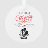 Our First Christmas Engaged 2025 オーナメント (裏面)