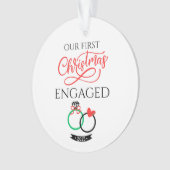 Our First Christmas Engaged 2025 オーナメント (正面)