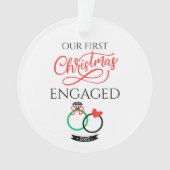 Our First Christmas Engaged 2025 オーナメント (正面)