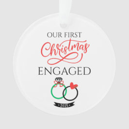 Our First Christmas Engaged 2025 オーナメント