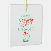 Our First Christmas Engaged 2025 セラミックオーナメント (右)