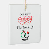 Our First Christmas Engaged 2025 セラミックオーナメント (右)