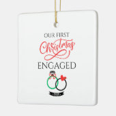 Our First Christmas Engaged 2025 セラミックオーナメント (左)