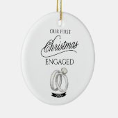Our First Christmas Engaged 2025 セラミックオーナメント (右)