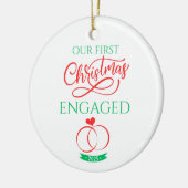 Our First Christmas Engaged 2025 セラミックオーナメント (左)