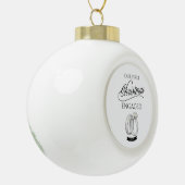 Our First Christmas Engaged 2025 セラミックボールオーナメント (左)