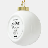 Our First Christmas Engaged 2025 セラミックボールオーナメント (右)