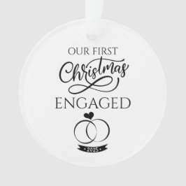 Our First Christmas Engaged 2025 Engagement オーナメント
