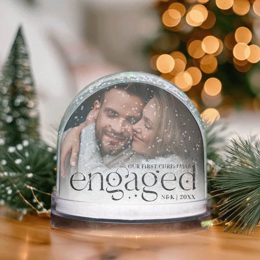 Our First Christmas Engaged Personalized Photo