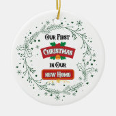 Our First Christmas in Our New Home Ornament セラミックオーナメント (正面)