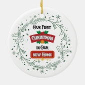 Our First Christmas in Our New Home Ornament セラミックオーナメント (裏面)