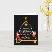 Our First Christmas In Our New Home Xmas  カード (黄色い花)