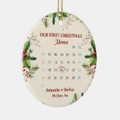 Our First Christmas Keepsake Married Calendar セラミックオーナメント (右)