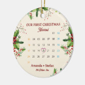 Our First Christmas Keepsake Married Calendar セラミックオーナメント (左)