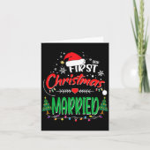 Our First Christmas Married Newlywed Mr And Mrs  カード (正面)