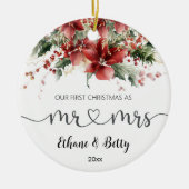 Our First Christmas Married Ornament Mr&Mrs セラミックオーナメント (正面)