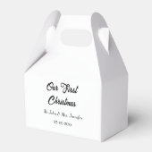 Our first Christmas Mr and Mrs couple name date フェイバーボックス (裏面サイド)