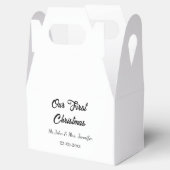 Our first Christmas Mr and Mrs couple name date フェイバーボックス (オープン)