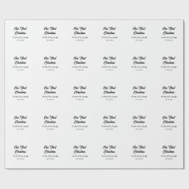 Our first Christmas Mr and Mrs couple name date ラッピングペーパー