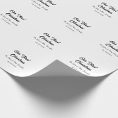 Our first Christmas Mr and Mrs couple name date ラッピングペーパー (角)