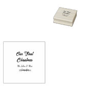 Our first Christmas Mr and Mrs couple name date ラバースタンプ (押印)
