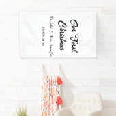 Our first Christmas Mr and Mrs couple name date 横断幕 (インサイチュ)