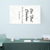 Our first Christmas Mr and Mrs couple name date 横断幕 (トレードショー)