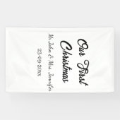 Our first Christmas Mr and Mrs couple name date 横断幕 (横)