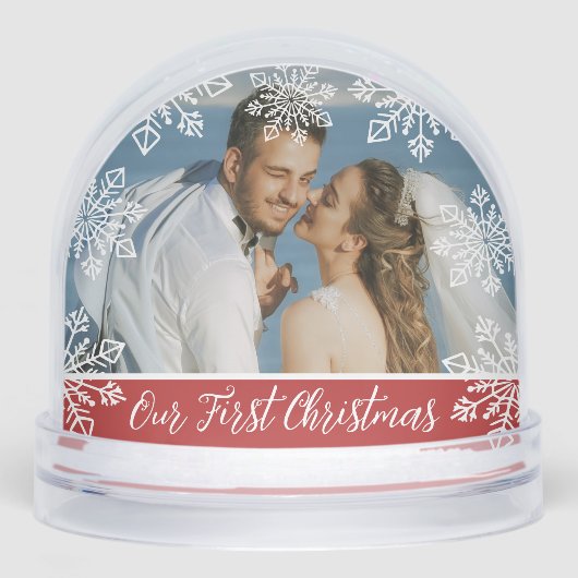 Our First Christmas Newlywed 2 Photo Keepsake (正面)
