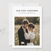 Our First Christmas | Newlywed Romantic Photo  シーズンカード (正面)
