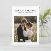 Our First Christmas | Newlywed Romantic Photo  シーズンカード (スタンド正面)