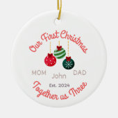 Our First Christmas Ornament 2024 セラミックオーナメント (正面)
