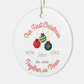 Our First Christmas Ornament 2024 セラミックオーナメント (左)