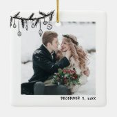 Our First Christmas Photo セラミックオーナメント (裏面)