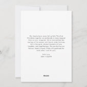 Our First Christmas Photo Modern Newlywed シーズンカード (裏面)