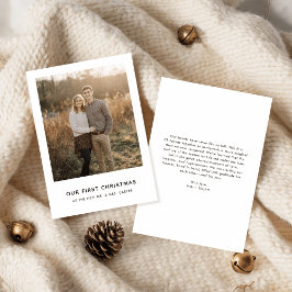 Our First Christmas Photo Modern Newlywed シーズンカード