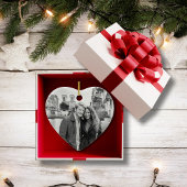 Our First Christmas Photo Wedding Dress Suit Cute セラミックオーナメント