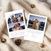 Our First Christmas Script Winter Mountain 4 Photo シーズンカード